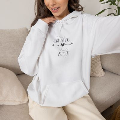 Comfy warm vintage inspired unisex hoodie with kangaroo pocket