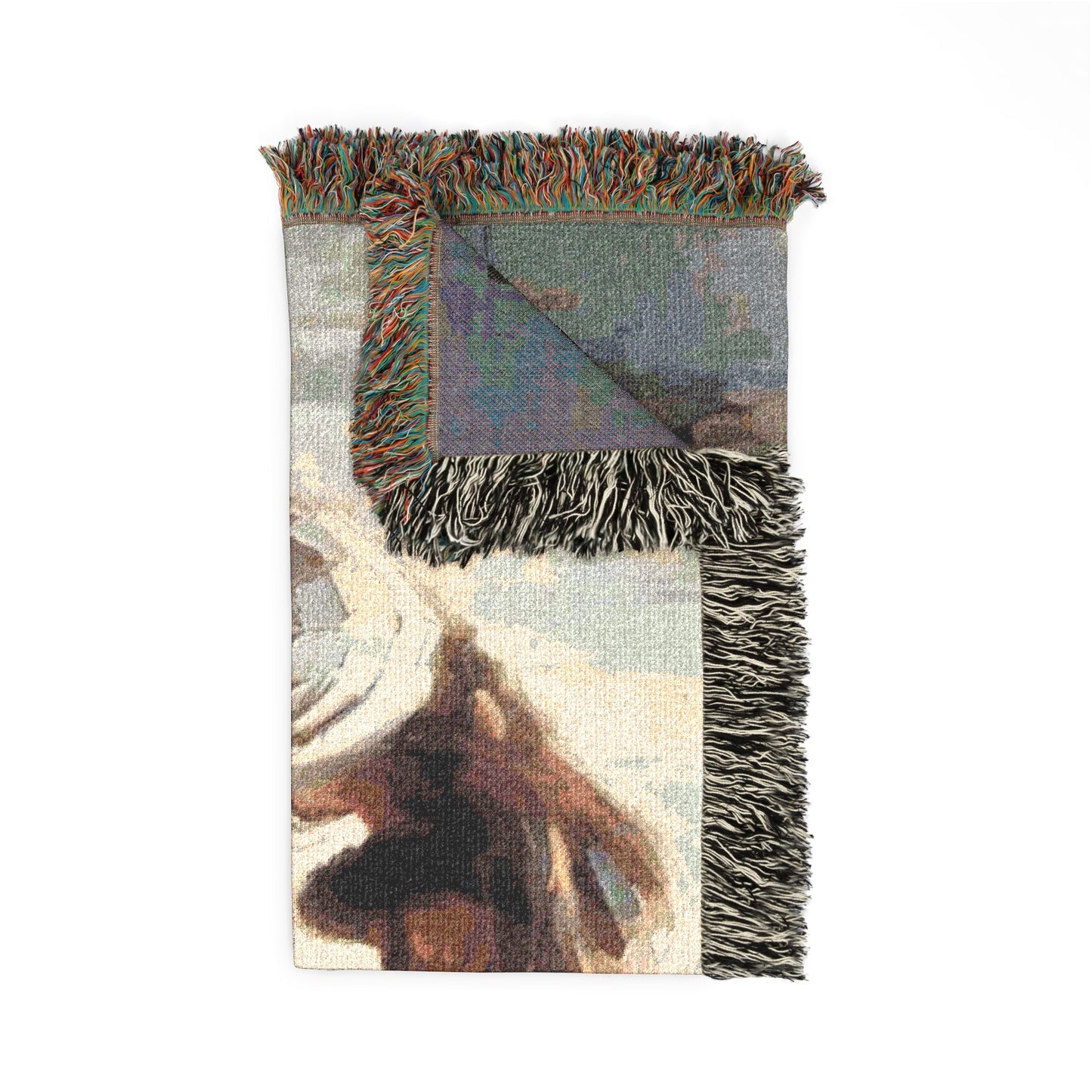 Woven Blanket — Jesus Praying with Girl Tapestry Throw