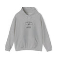 Comfy warm vintage inspired unisex hoodie with kangaroo pocket