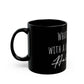 Black Mug (11oz, 15oz) - "What goes best with a cup of coffee, another cup"