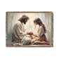 Woven Blanket — Jesus Praying with Girl Tapestry Throw