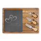 Engraved Acacia Charcuterie Board with Slate Insert — 'Faith in Our Hearts, Love on Our Table'
