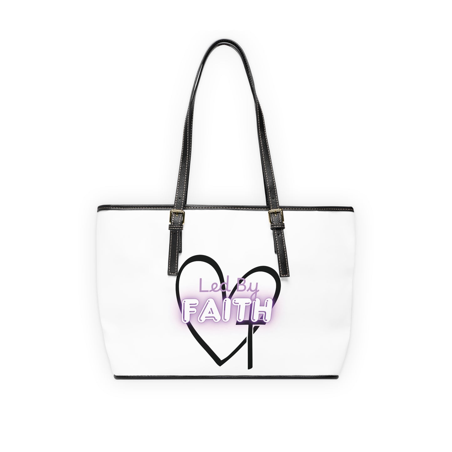 PU Leather Shoulder Bag - Divine Boss / Led By Faith