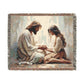 Woven Blanket — Jesus Praying with Girl Tapestry Throw