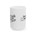 Made With Love   Served With Love Ceramic Mug — Handwritten Heart Coffee Cup (15oz)