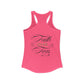 Women's Ideal Racerback Tank - "Faith Over Fear"